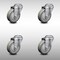 Service Caster 4 Inch SS Gray Polyurethane Wheel Swivel Bolt Hole Caster Set SCC-SSBH20S414-PPUB-4 - alternate 1